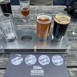 Hudson Brewing Company - Flight- drink names in pic