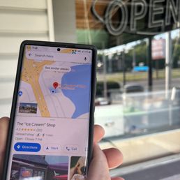 the location of the ice cream shop