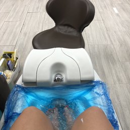 Getting a Mani Pedi. They are Busy today.