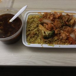 Szechuan chicken and hot/sour soup