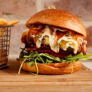 Char'd Steakhouse - Char'd Signature cheeseburger...served with delicious hot chips! - Steakhouses Near Me - Booval, QLD Char'd Steakhouse - Char'd Signature cheeseburger...served with delicious hot chips! - Steakhouses Near Me - Booval, QLD