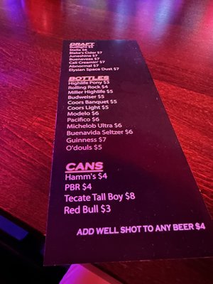 Menu photo 1 CJ's Club San Diego, CA