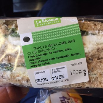 Thalys - Lackluster sandwich - Trains Near Me - Paris, 75