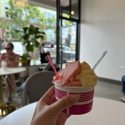 Fainting Goat Gelato - Strawberry Sorbetto + Mexican Vanilla Gelato