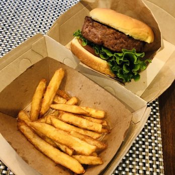 Burganic Hub - BTW we took the pic after I almost finished the fries (I was too hungry)... - Burgers Near Me - Houston, Texas