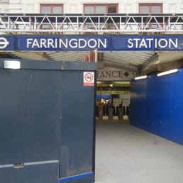 Farringdon entrance, under construction Farringdon entrance, under construction