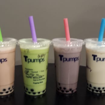 Tpumps - Pasadena - Strawberry, honeydew, red bean/ taro, & green milk tea - Bubble Tea Near Me - Pasadena, California Tpumps - Pasadena - Strawberry, honeydew, red bean/ taro, & green milk tea - Bubble Tea Near Me - Pasadena, California
