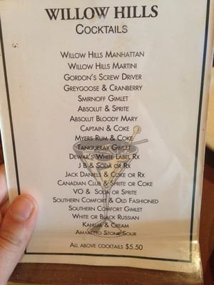 Menu photo 1 Willow Hill Restaurant Indian Head Park, IL