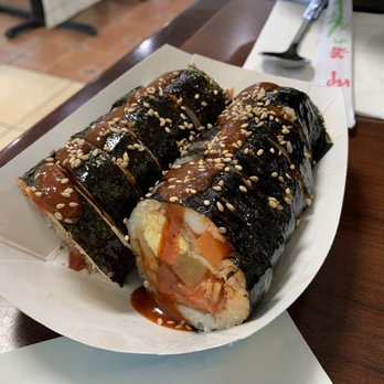 Kami Korean Kitchen - Kimchi pork belly kimbap - Korean Near Me - Santa Clara, California Kami Korean Kitchen - Kimchi pork belly kimbap - Korean Near Me - Santa Clara, California