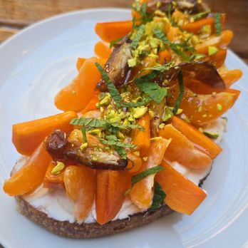 Republique - Ricotta toast so good love the fruit - French Near Me - Los Angeles, California