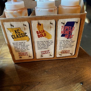 Mission BBQ - Sauce choices 2 - Barbeque Near Me - Phoenix, Arizona