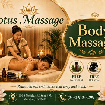 Lotus Massage - Here at Lotus Massage Spa, we love being a part of helping taking part in peoples wellness and a better life. - Massage Near Me - Meridian, Idaho Lotus Massage - Here at Lotus Massage Spa, we love being a part of helping taking part in peoples wellness and a better life. - Massage Near Me - Meridian, Idaho