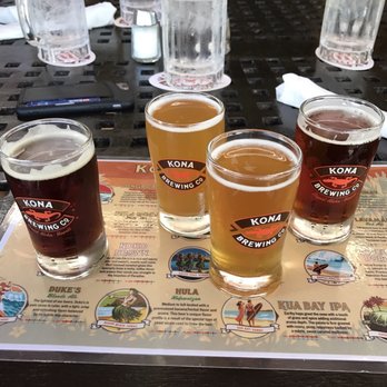 Kona Brewing - Sampler ($9.50) very good, but uneven pours - Pubs Near Me - Honolulu, Hawaii Kona Brewing - Sampler ($9.50) very good, but uneven pours - Pubs Near Me - Honolulu, Hawaii