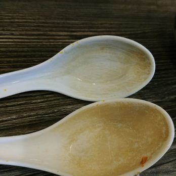 Quan Vit Vit Vit - Dirty spoons that came with our order. - Vietnamese Near Me - Westminster, California