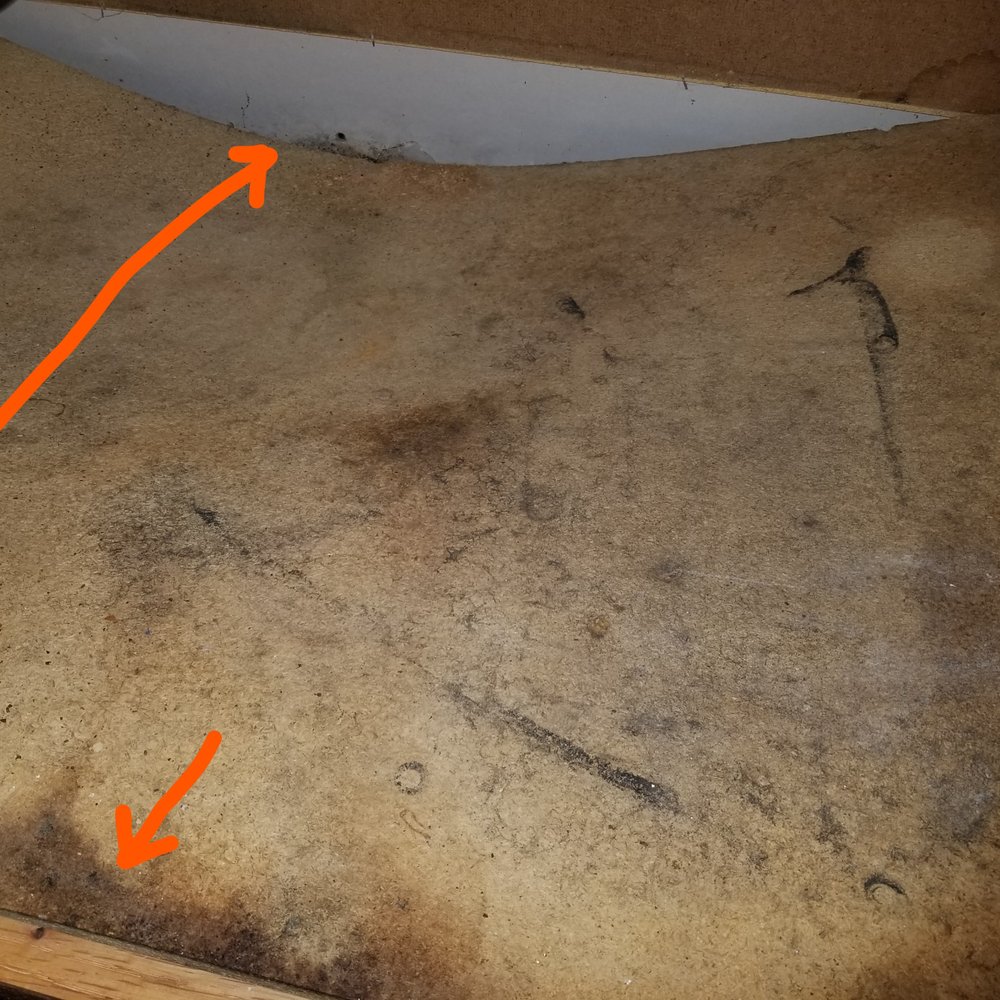 Complete Home Inspection Services - collapsed areas under sink, water damage under sinks - Home Inspectors Near Me Complete Home Inspection Services - collapsed areas under sink, water damage under sinks - Home Inspectors Near Me