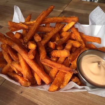 Parlay - Sweet Potato Fries with Sriracha Mayo - New American Near Me - Sunset Park, New York Parlay - Sweet Potato Fries with Sriracha Mayo - New American Near Me - Sunset Park, New York