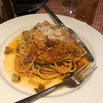 Maurizio Dining & Co. - Spaghetti Amatriciana - Wine Bars Near Me - Cambridge, CAM