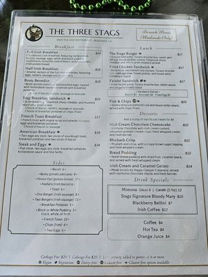 Menu photo 8 The Three Stags Irish Pub & Restaurant Redlands, CA Menu photo 8 The Three Stags Irish Pub & Restaurant Redlands, CA