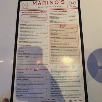 Marino’s Italian Kitchen and Bar - ..The Menu.. - Wine Bars Near Me - Phoenix, Arizona Marino’s Italian Kitchen and Bar - ..The Menu.. - Wine Bars Near Me - Phoenix, Arizona