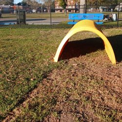 Summerdale Dog Park - Half pipe shelters