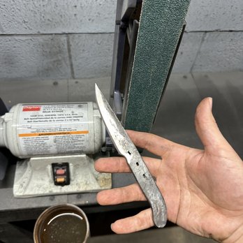 Lawless Forge - My blade with a bevel and a sharped edge - Team Building Activities Near Me - Sterling, Virginia