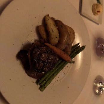 Ciera Steak + Chophouse - Filet Mignon with fingerling potatoes and vegetables. - Steakhouses Near Me - Stateline, Nevada Ciera Steak + Chophouse - Filet Mignon with fingerling potatoes and vegetables. - Steakhouses Near Me - Stateline, Nevada