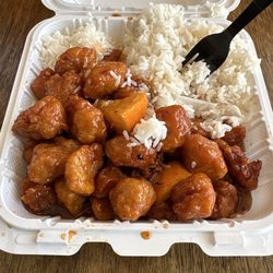 Asian Foodie & Bubble Drink - Orange Chicken