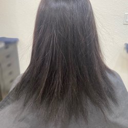 Liaison Salon & Day Spa - The before photo of my hair