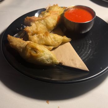 Crossroads Kitchen - Stuffed Zucchini Blossoms - Vegan Near Me - Las Vegas, Nevada Crossroads Kitchen - Stuffed Zucchini Blossoms - Vegan Near Me - Las Vegas, Nevada