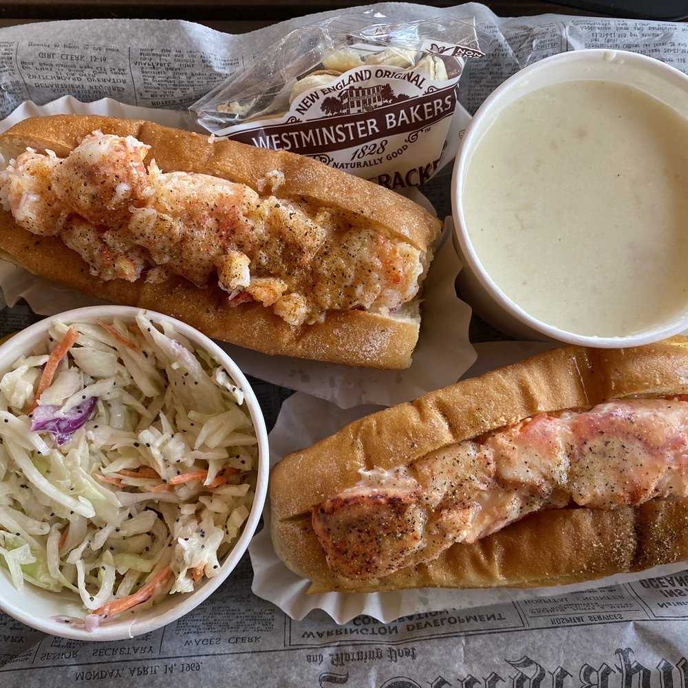 Lobster West - Lobster Roll, Crab Roll, New England Clam Chowder, House Made Coleslaw - Seafood Near Me - Encinitas, California Lobster West - Lobster Roll, Crab Roll, New England Clam Chowder, House Made Coleslaw - Seafood Near Me - Encinitas, California