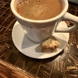 Traditional Greek coffee made from a small pot
