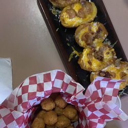 Bobcats Bar and Grill - Appetizers: Pepper Jack cheese balls and Potato Skins