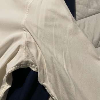 Kristi Kleaners - a "dry cleaned" dress shirt covered in wrinkles and discolored - Dry Cleaning Near Me - Delray Beach, Florida Kristi Kleaners - a "dry cleaned" dress shirt covered in wrinkles and discolored - Dry Cleaning Near Me - Delray Beach, Florida
