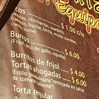 Carnitas Los Equipales - Taco menu - Mexican Near Me - Tucson, Arizona