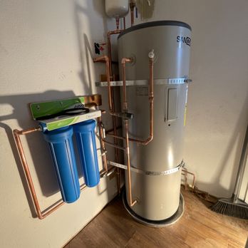 NorCal Water Heaters - Sanco 80 gallon heat pump with a water softener system. - Plumbing Near Me NorCal Water Heaters - Sanco 80 gallon heat pump with a water softener system. - Plumbing Near Me