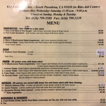 Fanta-Sea Grill - Menu and prices as of Feb 21, 2020 - Seafood Near Me - South Pasadena, California Fanta-Sea Grill - Menu and prices as of Feb 21, 2020 - Seafood Near Me - South Pasadena, California