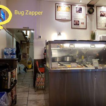 Thali - Newly installed Bug Zapper above uncovered food tray. Totally unsanitary. - Indian Near Me - Montreal, Quebec Thali - Newly installed Bug Zapper above uncovered food tray. Totally unsanitary. - Indian Near Me - Montreal, Quebec