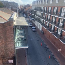 4.th floor balcony view looking towards Bourbon St 4.th floor balcony view looking towards Bourbon St