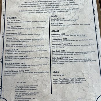 Branzini Mediterranean - Menu - Mediterranean Near Me - St. Pete Beach, Florida