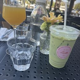 Mimosa and matcha latte!