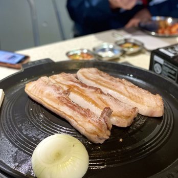 Don Blanc - Thicc cuts of pork belly on the grill - Korean Near Me - Oakland, California Don Blanc - Thicc cuts of pork belly on the grill - Korean Near Me - Oakland, California