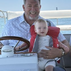 Newport Harbor Boat Rentals - Grandsons first boat ride!! He wanted to steer!!!