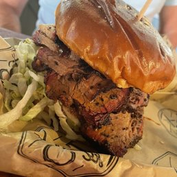 Brisket sandwich. Brisket sandwich.