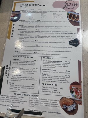 Menu photo 2 Humble Grounds Coffeehouse Fulshear, TX