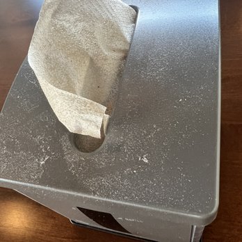 N’Joy Cafe - Dusty napkin holder that obviously need some cleaning - Chinese Near Me - Elk Grove, California N’Joy Cafe - Dusty napkin holder that obviously need some cleaning - Chinese Near Me - Elk Grove, California