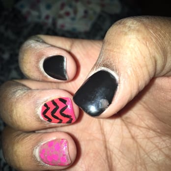 Nail Lounge and Spa - Disappointed with this last one. Gel came off a bit on my thumb the next day and the design chipped as well :/ - Day Spas Near Me - Hurst, Texas Nail Lounge and Spa - Disappointed with this last one. Gel came off a bit on my thumb the next day and the design chipped as well :/ - Day Spas Near Me - Hurst, Texas