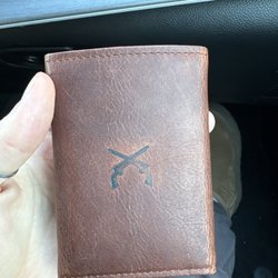 Beaver Creek Hat & Leathers - Wallet with the back branded