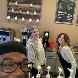 Baristas Maggie and Serenity will take very good care of all your coffee needs! Baristas Maggie and Serenity will take very good care of all your coffee needs!