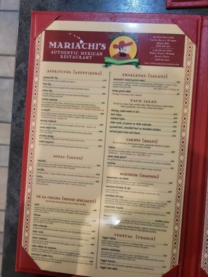 Menu photo 1 Mariachi's Mexican Cuisine Lihue, HI Menu photo 1 Mariachi's Mexican Cuisine Lihue, HI