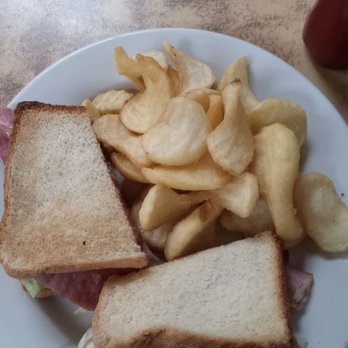 McClain's Restaurant & Willows Club - Club sandwich with homemade chips. - Tex-Mex Near Me - Kemp, Texas McClain's Restaurant & Willows Club - Club sandwich with homemade chips. - Tex-Mex Near Me - Kemp, Texas